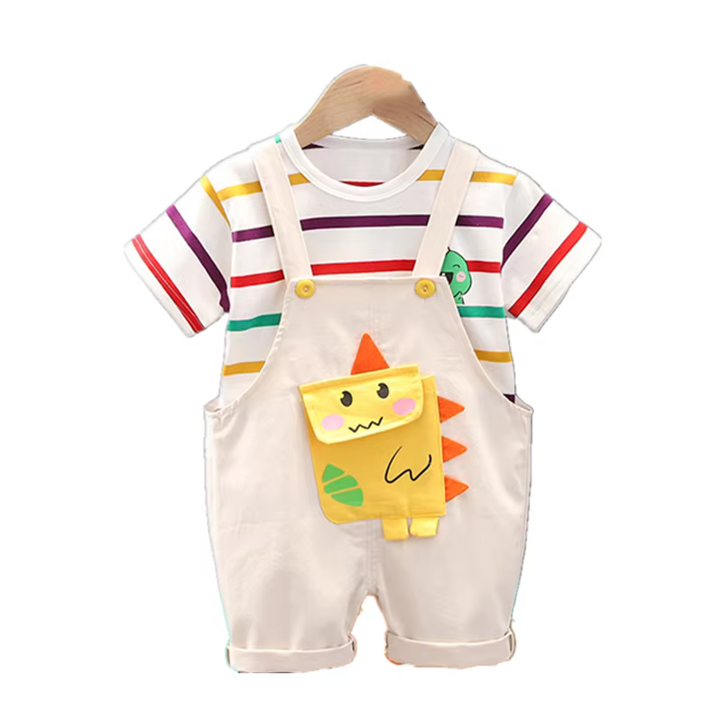 Ropa de verano para bebés en algodón: camiseta y pantalón corto - imagen 4