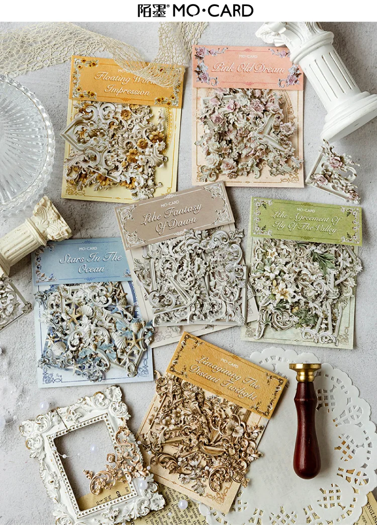 Papel decorativo con recortes de encaje para scrapbooking