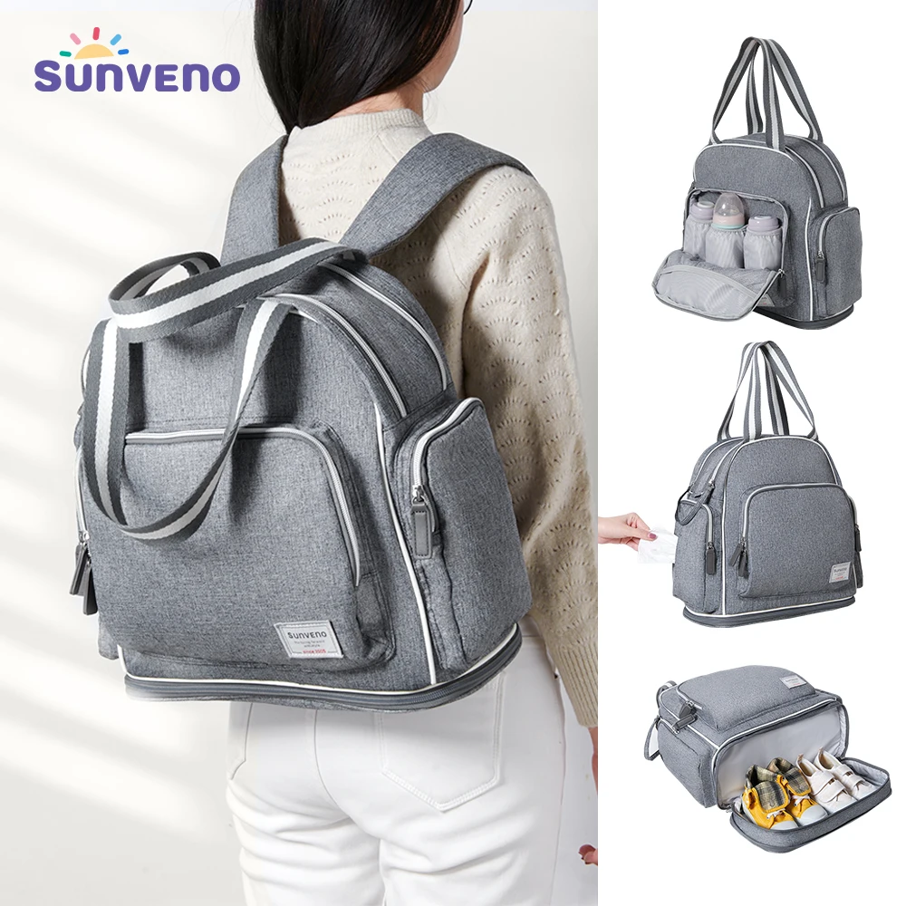 Mochila de Pañales Sunveno Viaje Bebé Impermeable Maternidad - imagen 4