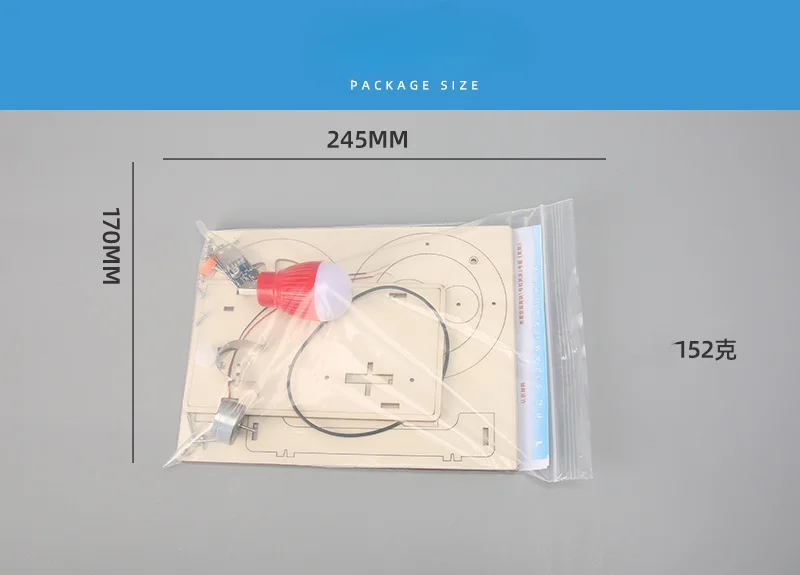 Piezas del kit para ensamblar el generador