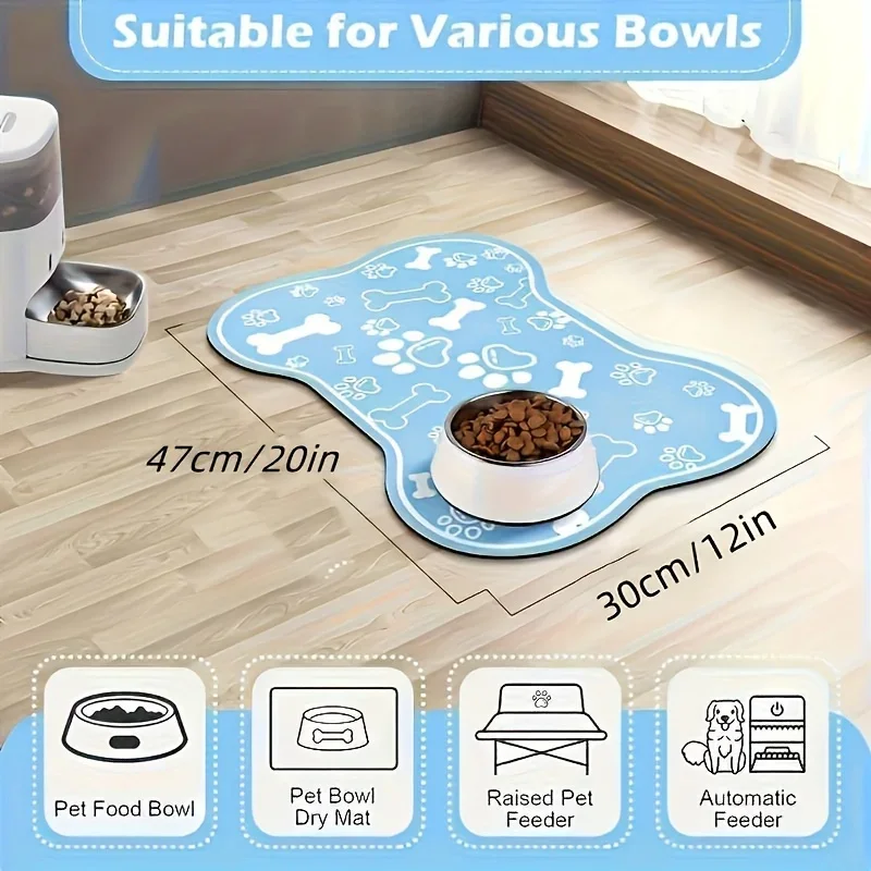 Alfombra antideslizante para bowls de mascotas – Resistente y fácil de limpiar - imagen 5