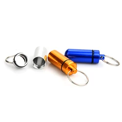 ZYF Estuche impermeable de aluminio para pastillas - Llavero