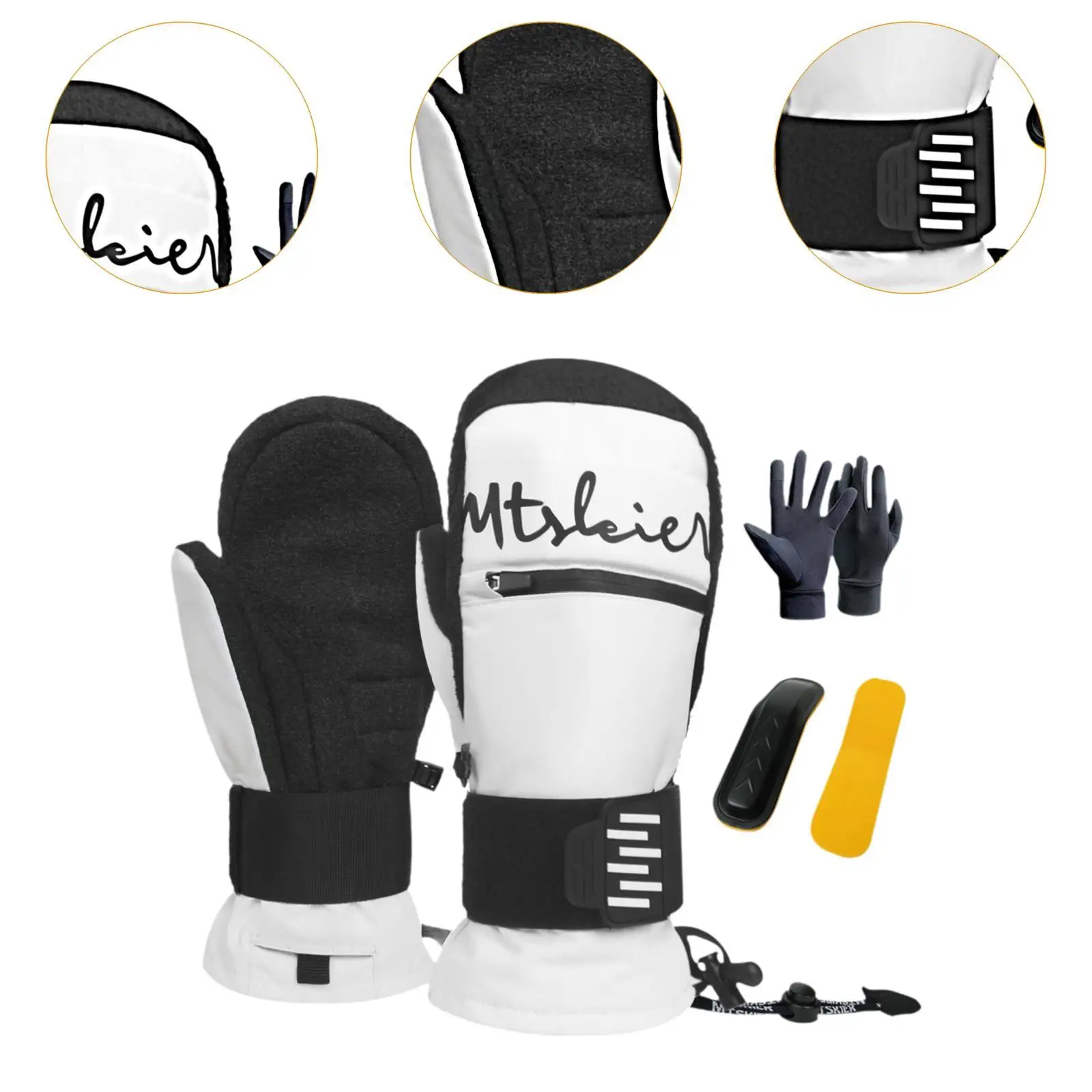 Guantes de esquí impermeables acolchados y resistentes a golpes - imagen 5