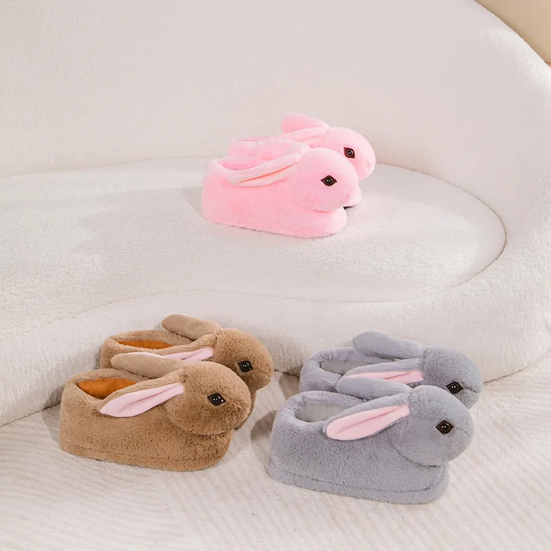 Zapatillas de conejo peluche suaves niñas interior - imagen 3