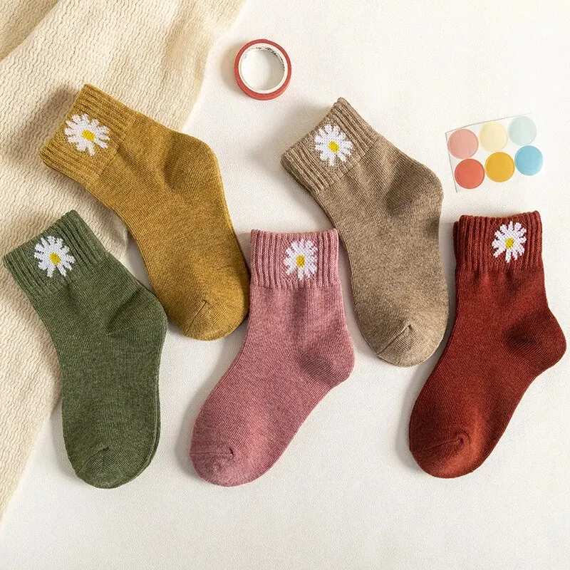 Calcetines a rayas de algodón para niños y niñas - imagen 2