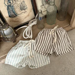 Milangel pantalones cortos a rayas para niños verano