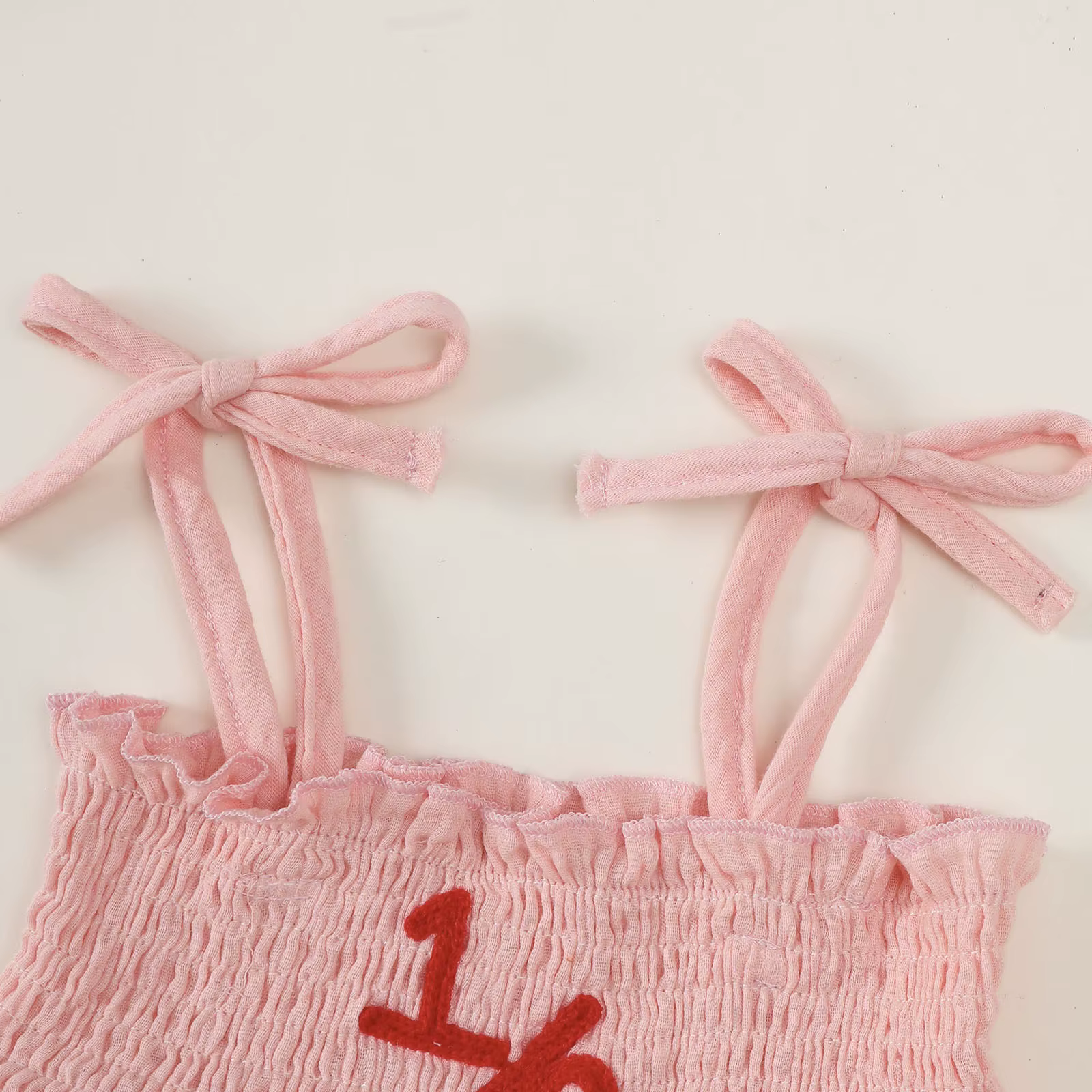 Vestido de tirantes en malla con bordado de fresa para bebé y niña - imagen 2