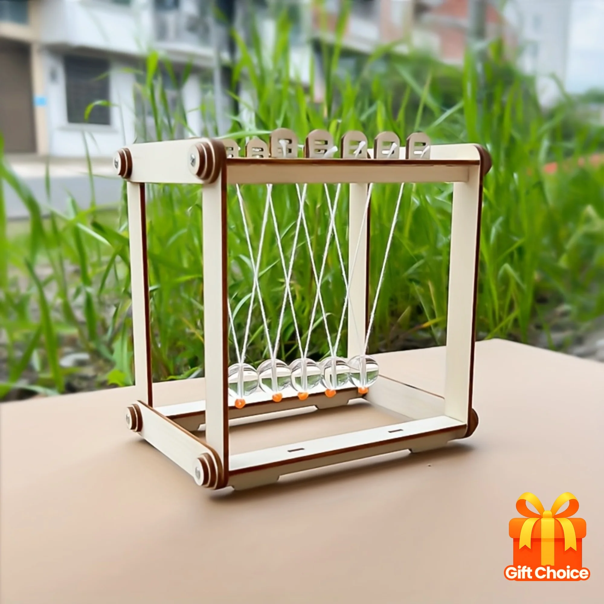 Kit péndulo Newton de madera educativo STEM - imagen 3