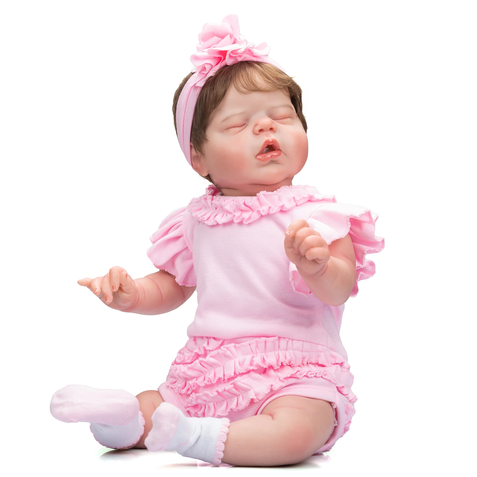 Muñeca realista de recién nacido – 55 cm con piel suave 3D - imagen 2
