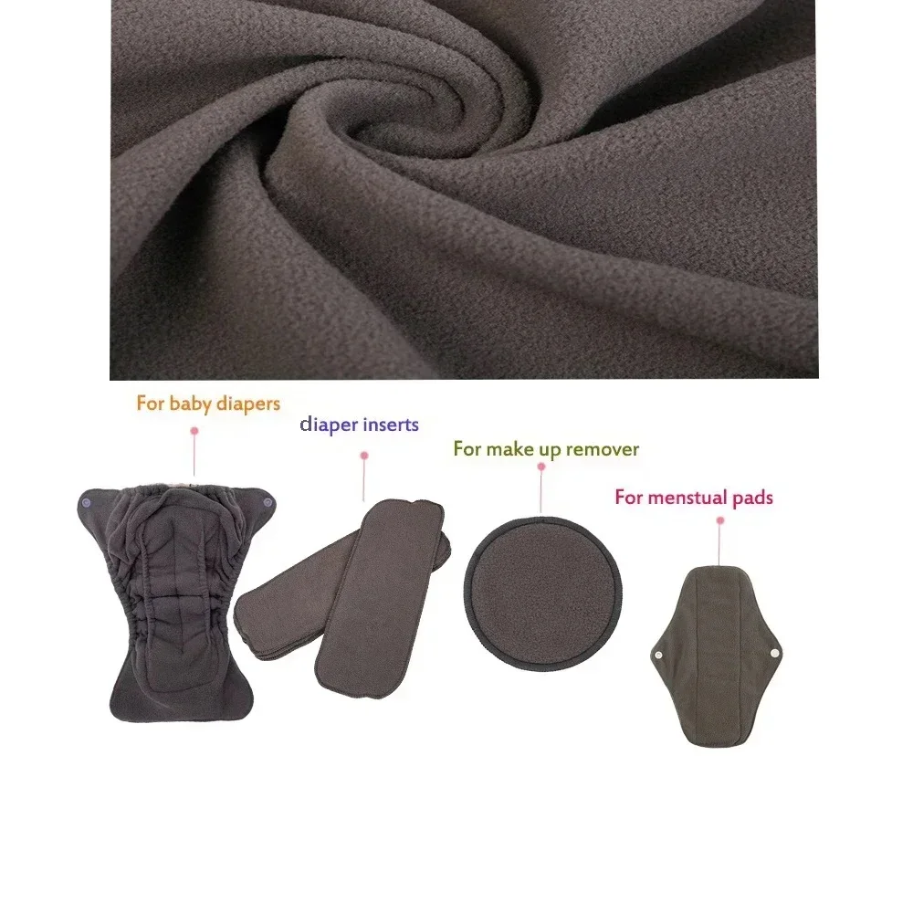 Micropolar bambú carbón para pañales de tela y almohadillas absorbentes - imagen 2