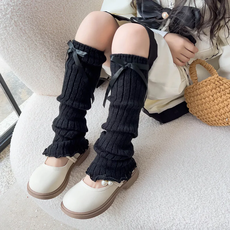 Calentadores de piernas para niñas tejido de invierno estilo Lolita - imagen 2