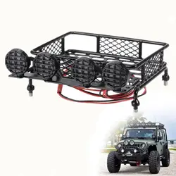 Portaequipajes de techo para RC con barra LED de hierro