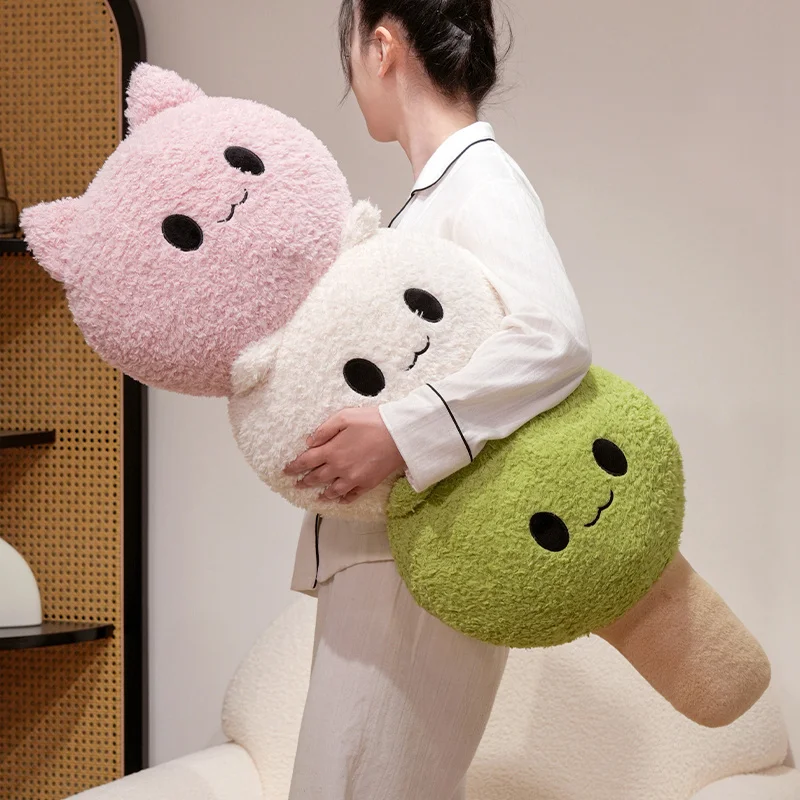 Peluche Tanghulu para gatos – Almohada larga con cara bordada - imagen 5