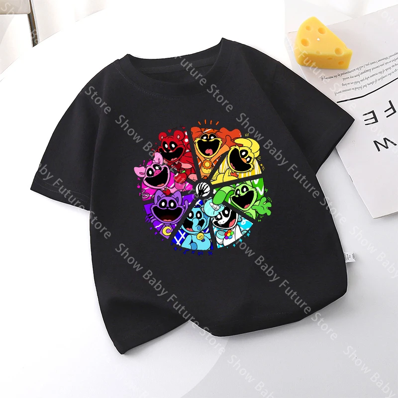 Camiseta niño negra Smilings Critters estampado dibujos animados - imagen 5