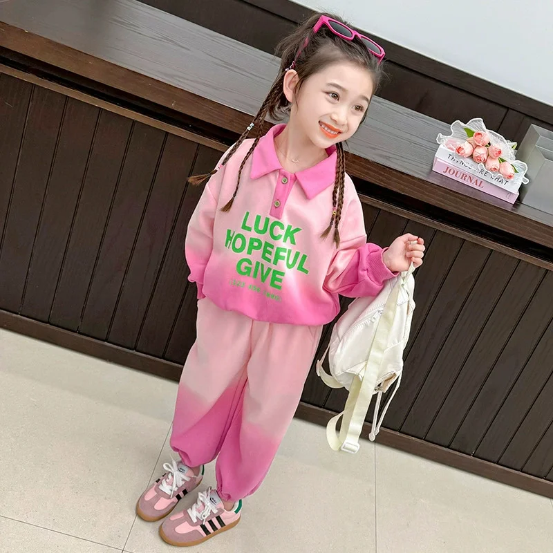 Conjunto deportivo niña con suéter y pantalón de primavera - imagen 5
