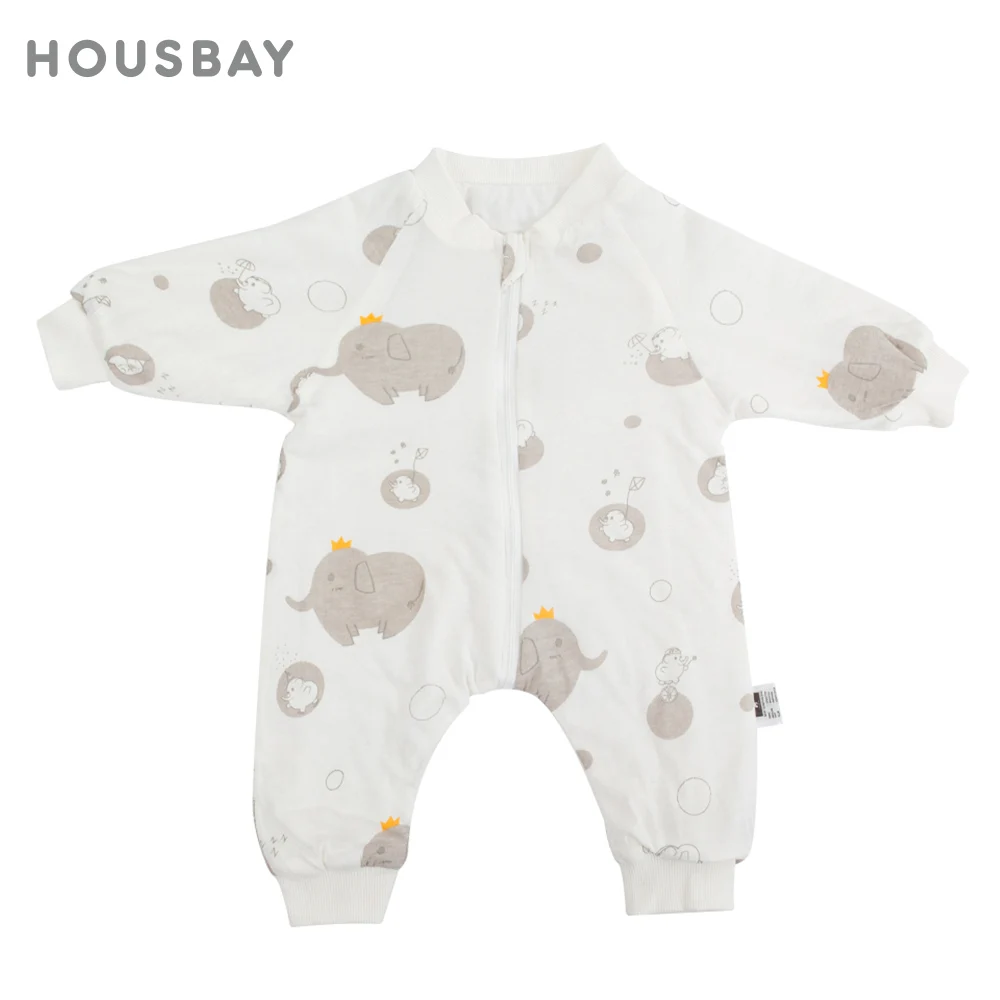 Saco de dormir en algodón suave para niños 0-4 años - Elefante gris