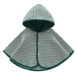 Chaqueta de punto con capucha para recién nacido a cuadros