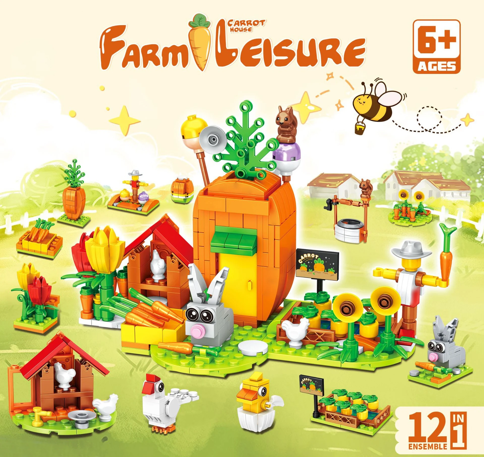 Bloques con diseño infantil para montar