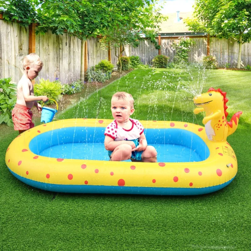 Piscina inflable infantil con pulverizador de dinosaurios para verano - imagen 3