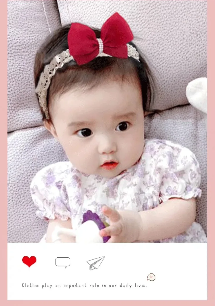 Diademas con lazo dulce para niños, estilo tierno y cómodo