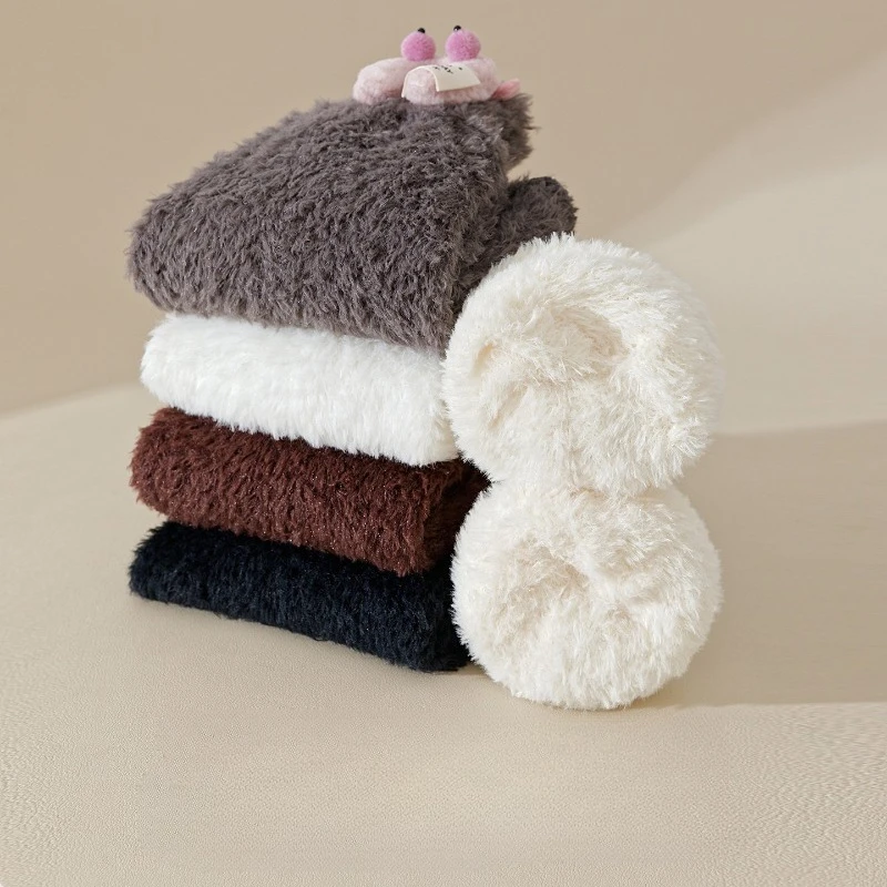 Calcetines antideslizantes de forro polar cálidos para invierno - imagen 4