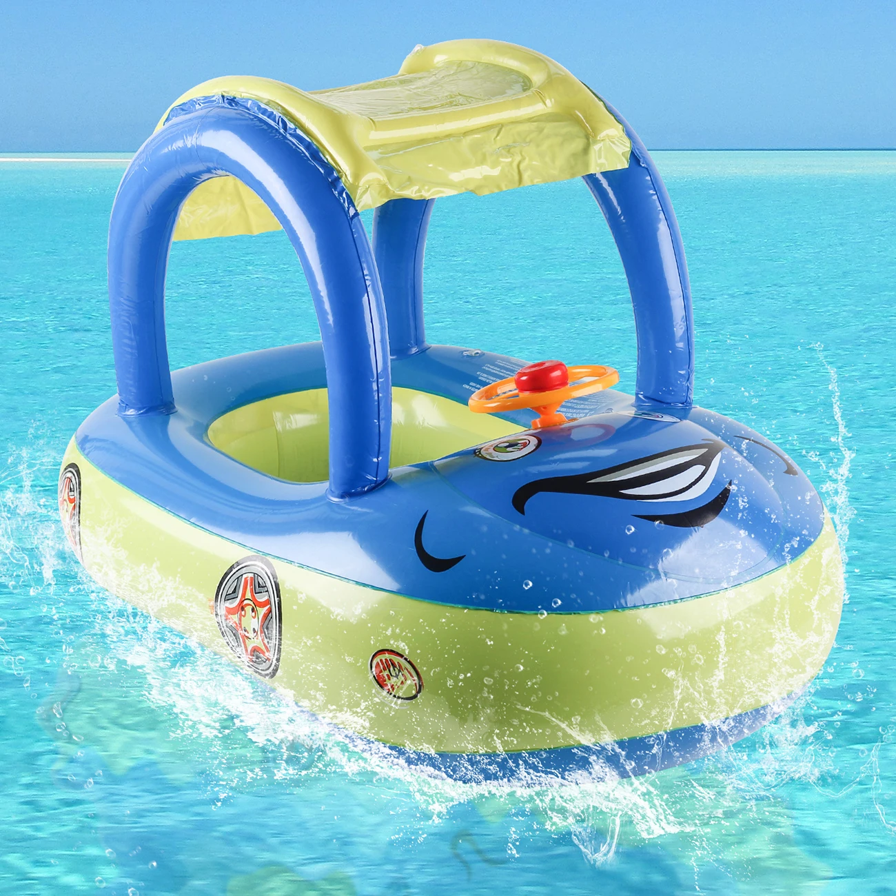 Flotador de piscina infantil con forma de coche para bebés - imagen 4