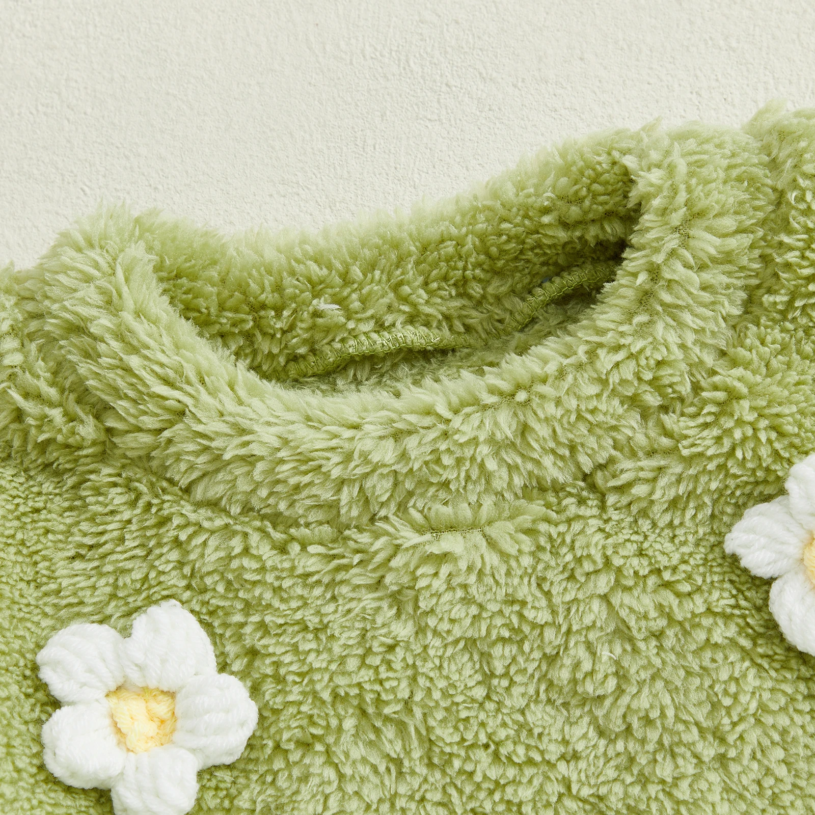 Tregren sudadera peluda niña con flores, manga larga y cuello redondo - imagen 5