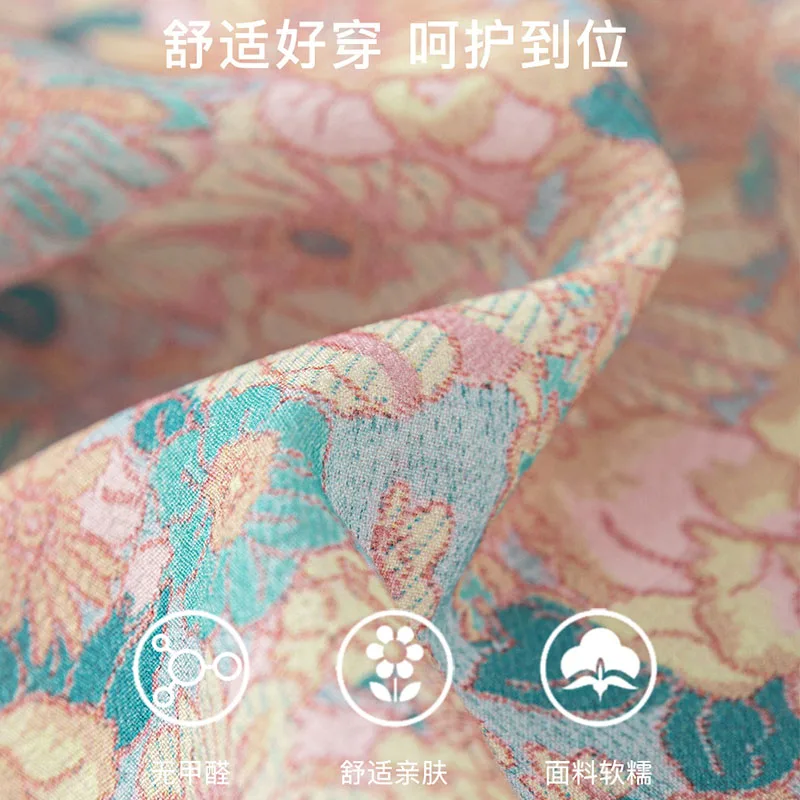 Vestido de verano rosa de algodón sin mangas con estampado floral - imagen 5