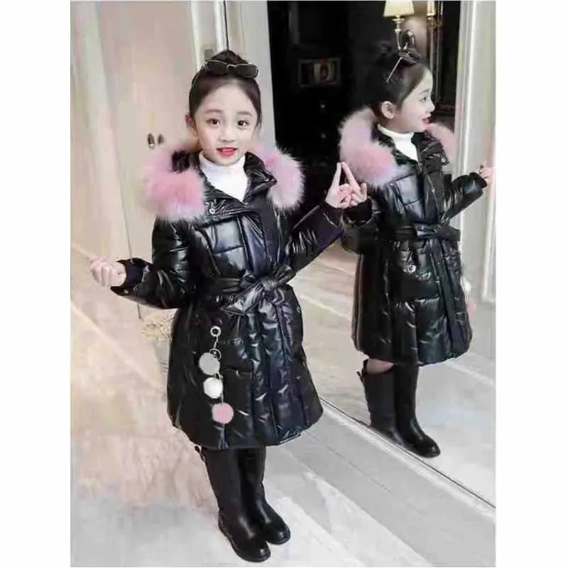 Parka acolchada de invierno con capucha y cremallera para niños - imagen 3