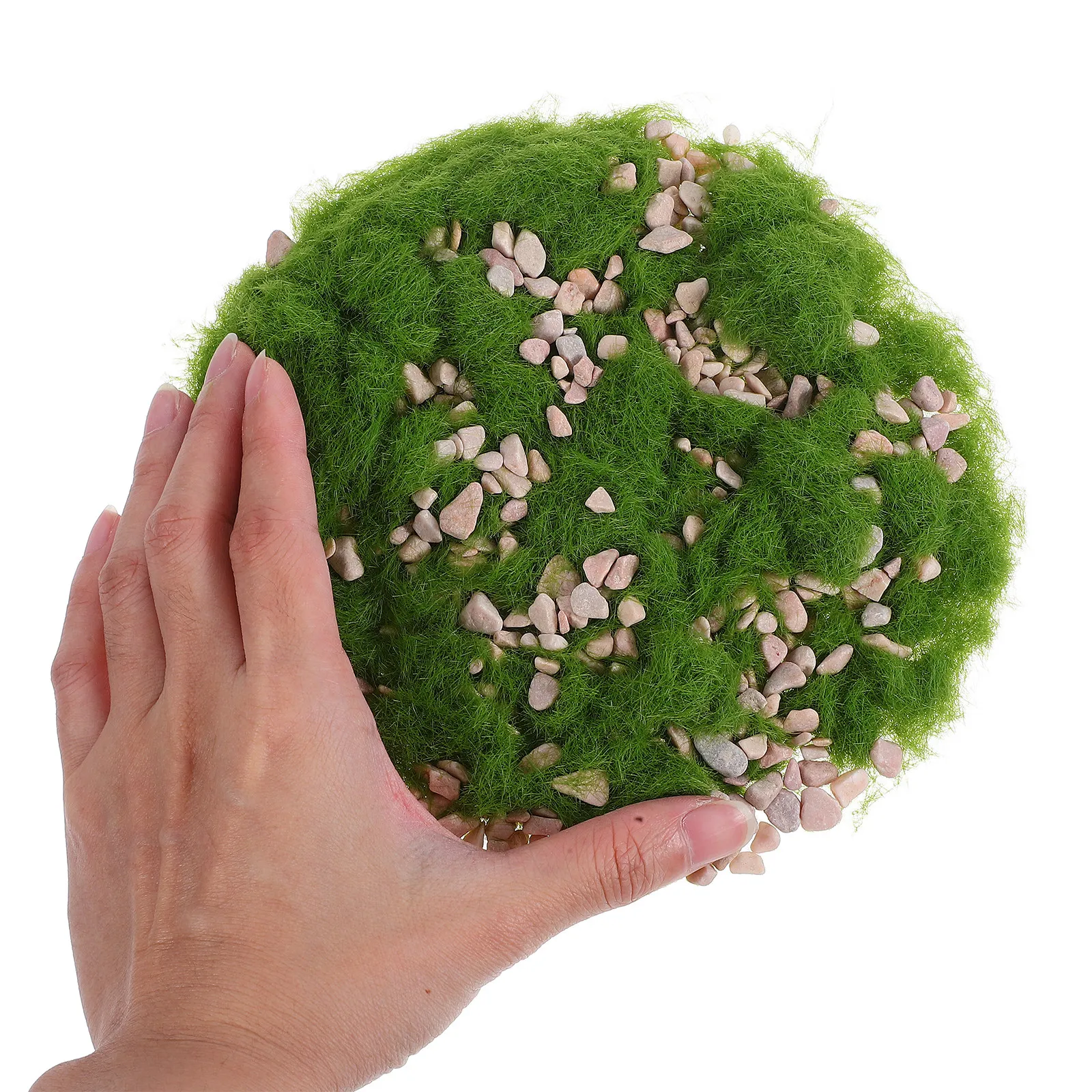 Polvo de césped artificial realista con piedras verdes para maquetas - imagen 3