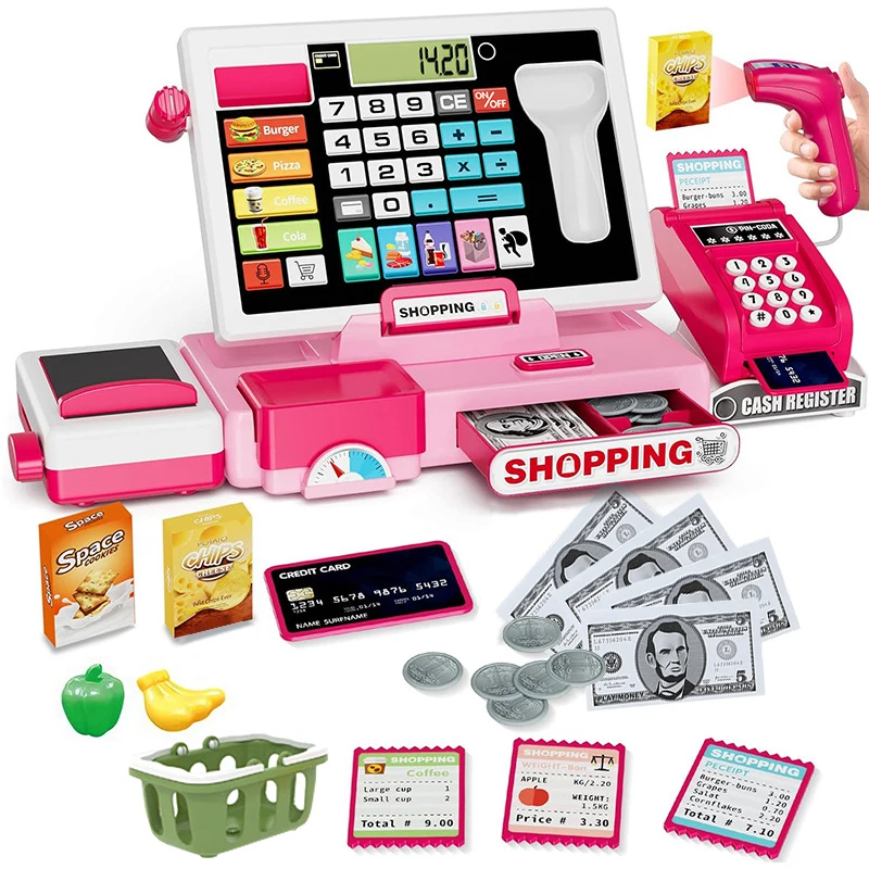 Caja registradora educativa con calculadora real infantil - imagen 5