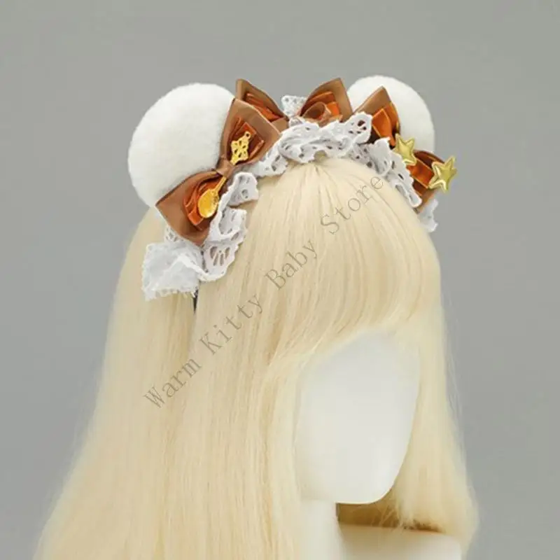 Diadema orejas de oso con lazo para niños – Para el pelo y fiesta - imagen 5