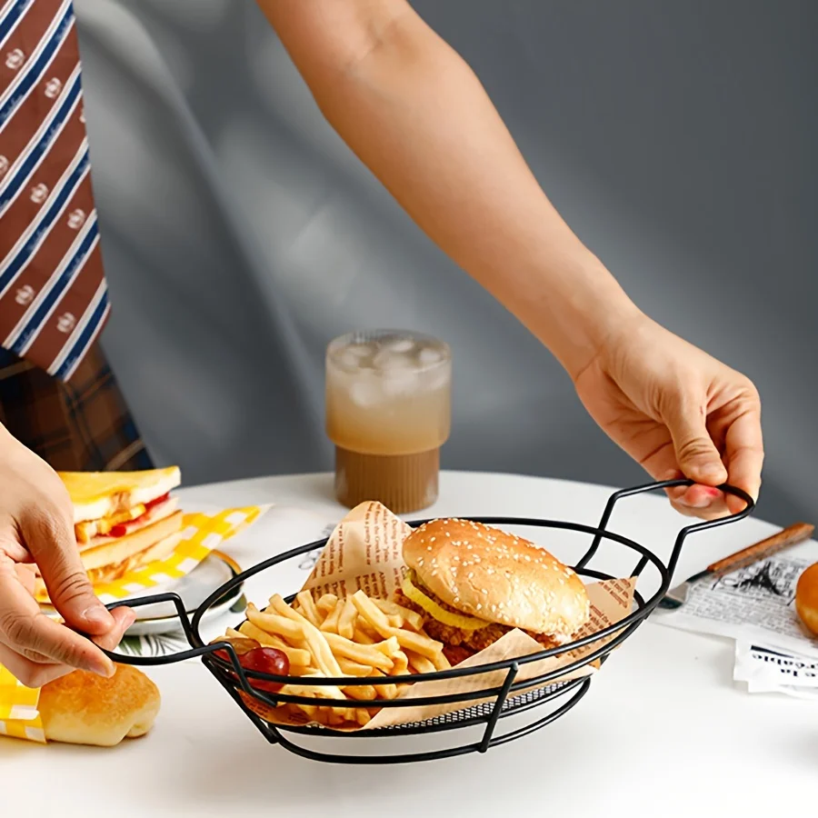 Cesta para aperitivos de acero inoxidable y patatas fritas caseras - imagen 4