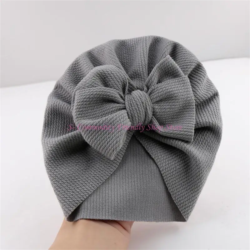 Gorro bebé de algodón suave con nudo y lazos florales - imagen 4