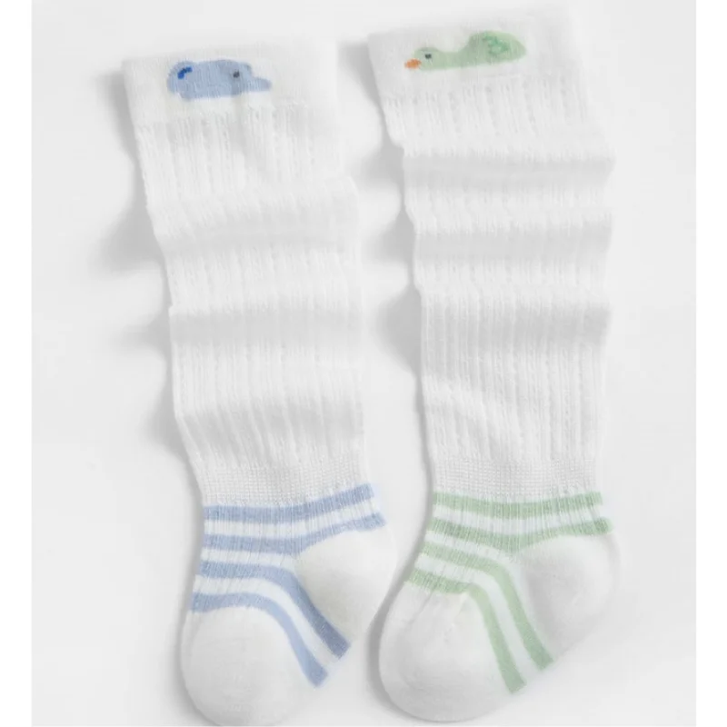Calcetines altos de algodón suave para recién nacidos – dibujo animado - imagen 2