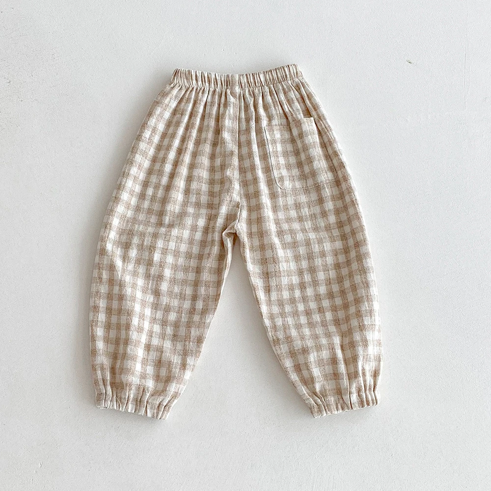 Pantalones de lino a cuadros Harlan anti-mosquitos para niños - imagen 3