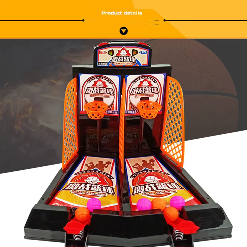 Juego de baloncesto de escritorio con mini canastas y pelotas
