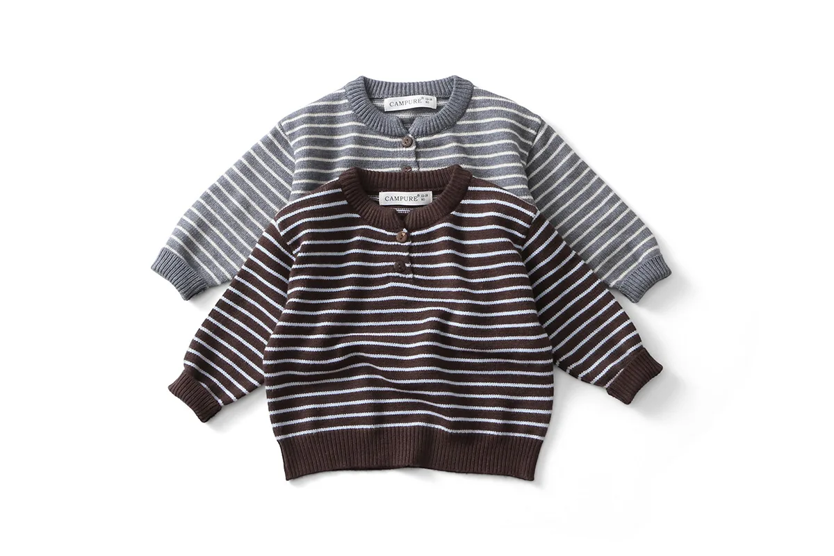 Jersey de punto a rayas para niños