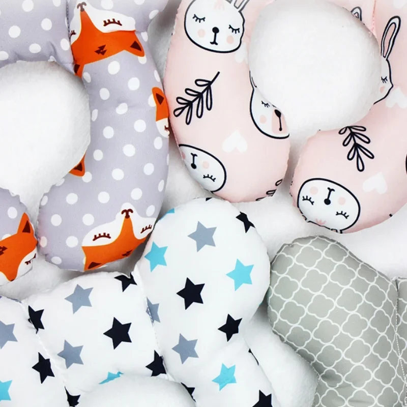 Almohada en forma de U suave algodón para bebés y viaje