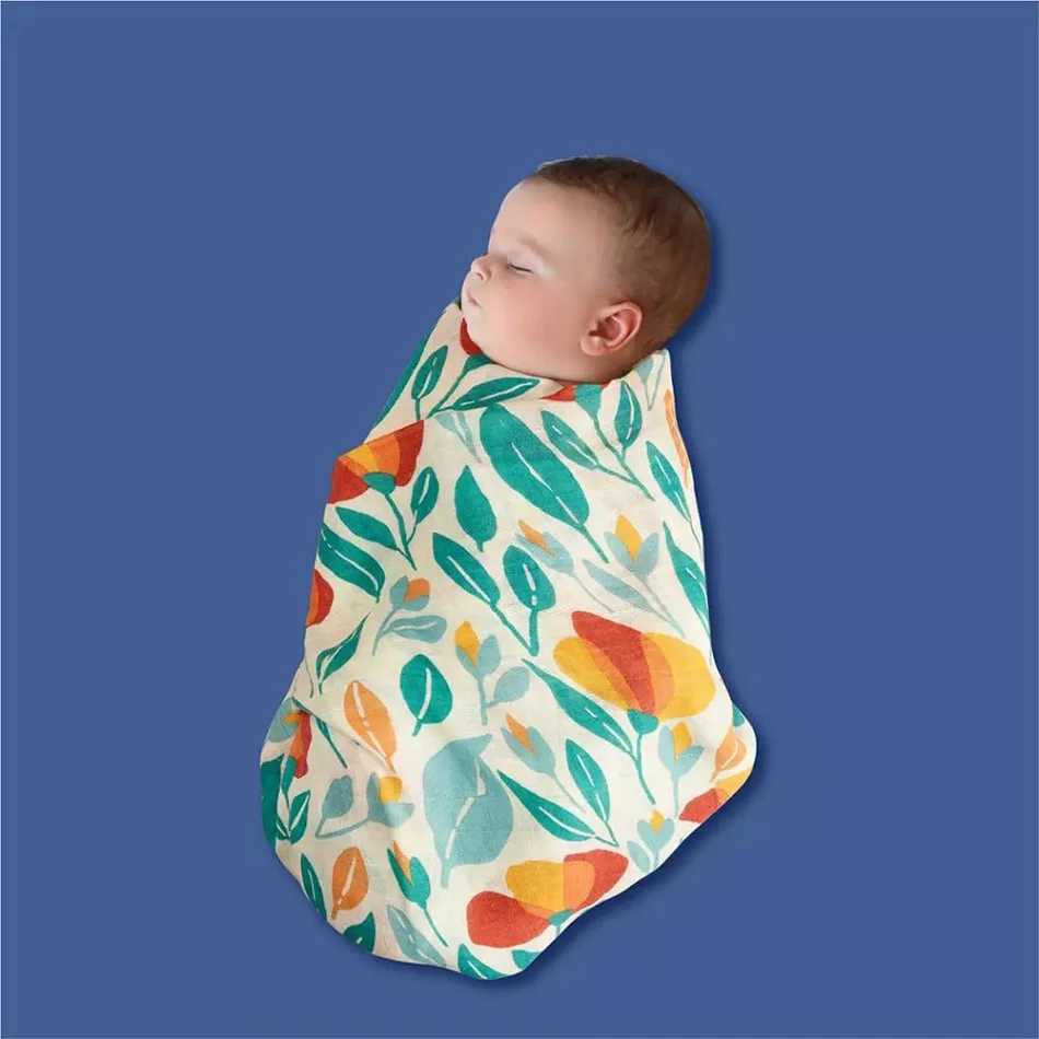 Elinfant Set Mantas Muselina Arcoíris Algodón 100% para Recién Nacidos - imagen 5