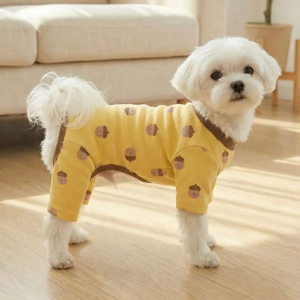 Pijama para perro cálido con dibujos animados y protección abdominal - imagen 5