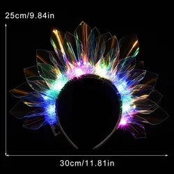 Diadema LED con corona luminosa estilo galaxia para fiestas