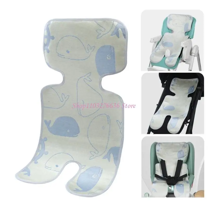 Funda de asiento transpirable de seda helada para cochecito bebé - imagen 5