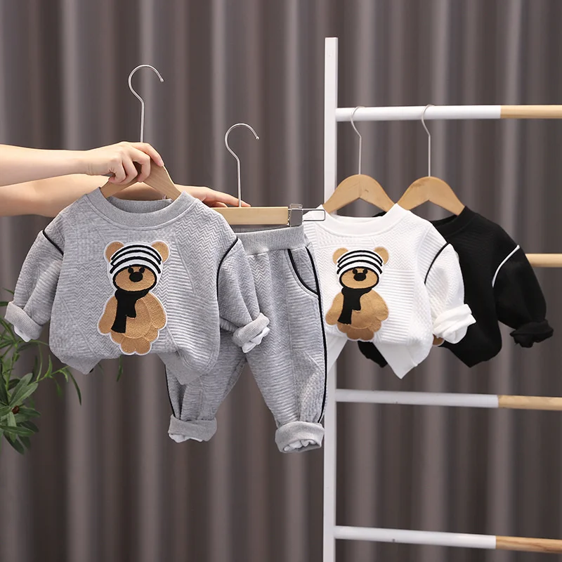 Conjunto bebé otoño: camiseta y pantalón de chándal en algodón - imagen 5