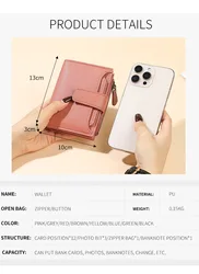 Cartera antirrobo con cremallera para tarjetas y monedas