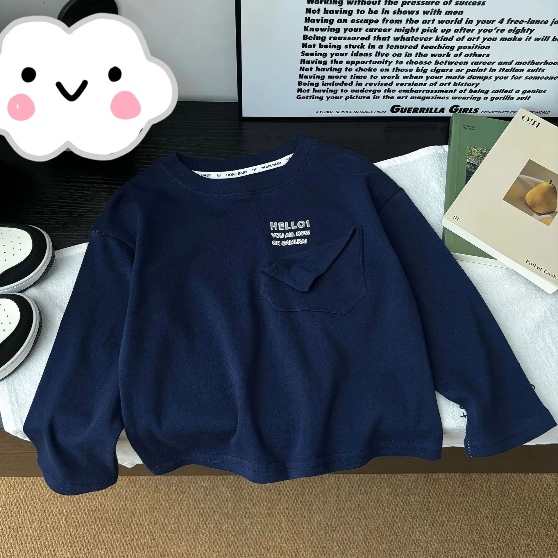 Camiseta de manga larga de algodón para bebé niño – Cuello redondo otoño - imagen 2