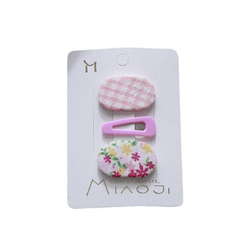 Pasador floral ovalado con clip lateral para el cabello de niña - imagen 3