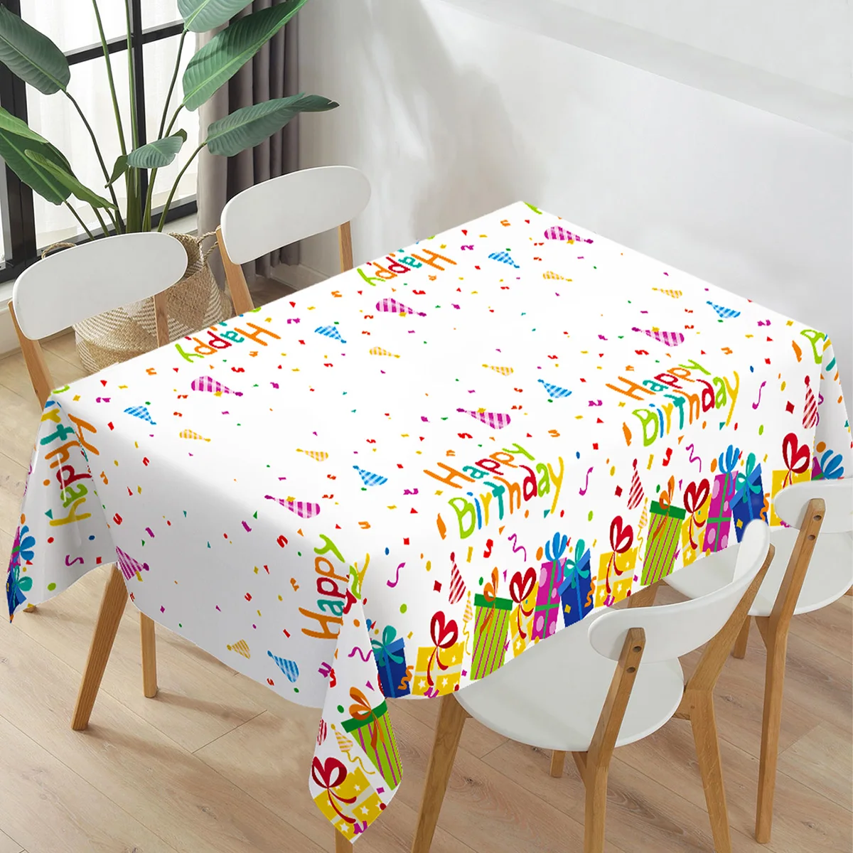 Mantel fiesta cumpleaños con globos – Decoración infantil para mesa - imagen 5