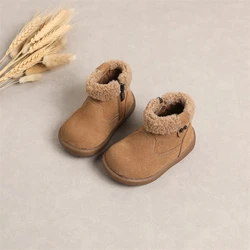 Botas de nieve cuero para bebé y niño - Suela antideslizante