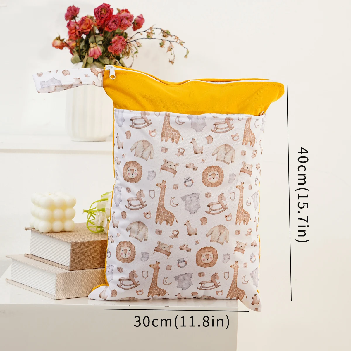 Bolsa de pañales impermeable Elinfant – Compartimento seco y húmedo para piscina - imagen 3